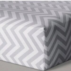 Gray Chevron Crib Sheet Could Island